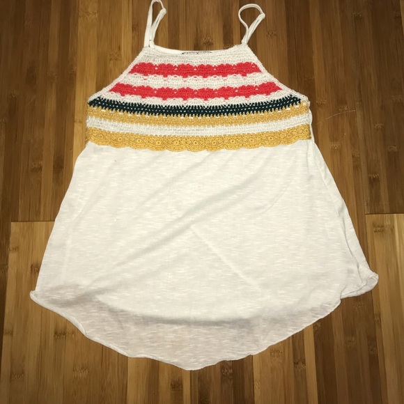 Urban Outfitters Tops - white tank top with crochet